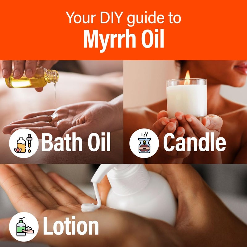 hana H'ana Myrrh Essential Oil - 1.02 Fl Oz - for Hair, Skin, Diffuser, Aromatherapy, DIY Candle & Soap Making - Image 5